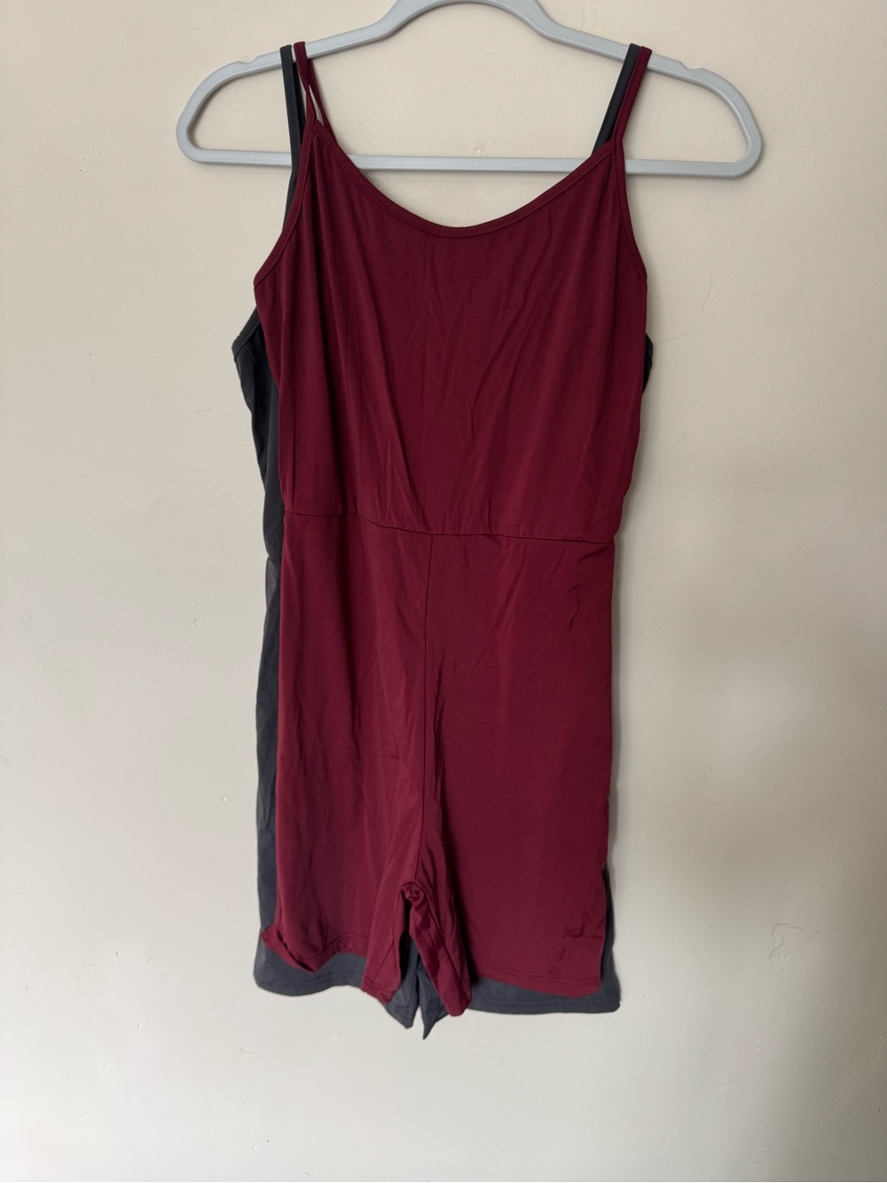 Shein 2 Set Burgundy and Charcoal One-Piece Romper